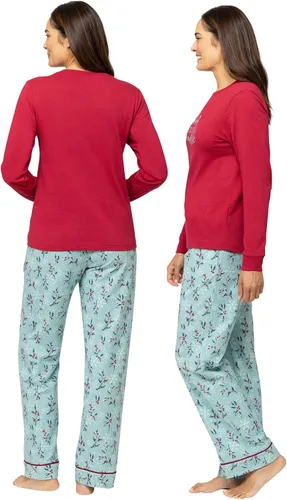 Vista 2 de PajamaGram Pijama de franela para mujer - Conjunto de pijama para mujer, novedad