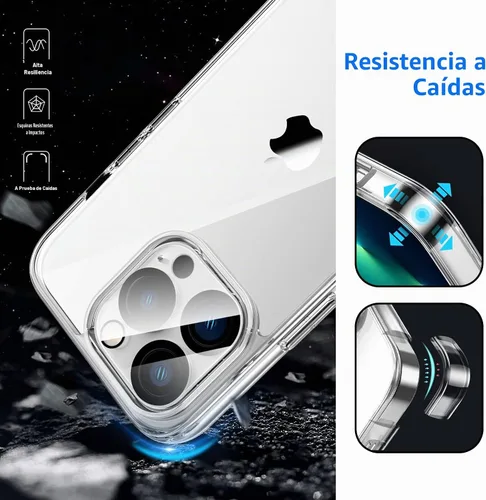 Vista 4 de JETech Funda 5 en 1 para iPhone 13 Pro Max, antiamarilleo, transparente