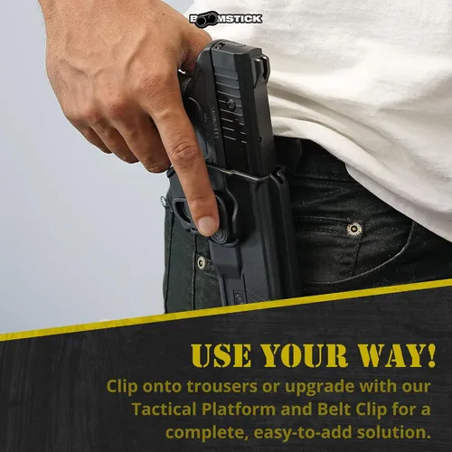 Vista 3 de BOOMSTICK Glock - Funda giratoria para remo de extracción rápida a la derecha, ajustable en 360°, compatible con modelos Taurus PT809/PT840/PT845