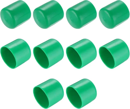 Vista 46 de uxcell 10 tapas de goma para extremos de 0.591 in de identificación, tapa de extremo redondo, protectores de rosca de tornillo, color negro