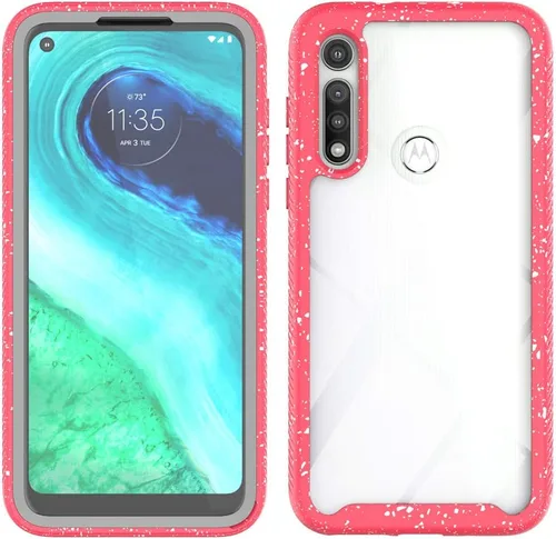 Vista 6 de Funda para Moto G Fast de cuerpo completo a prueba de golpes, con protector de pantalla integrado para niñas y mujeres, funda protectora brillante