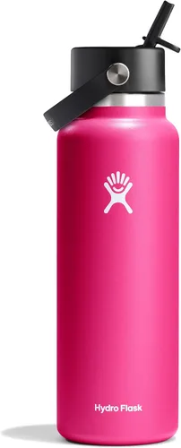 Vista 23 de Hydro Flask de boca ancha con tapa Flex de pajita de 24 onzas Agave