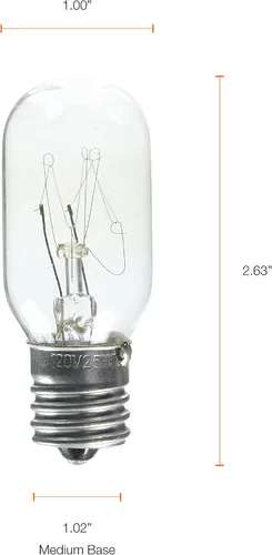 Vista 3 de Sylvania - Bombilla incandescente T8 de 25 vatios para electrodomésticos, bombilla incandescente para refrigerador y microondas, base intermedia E17