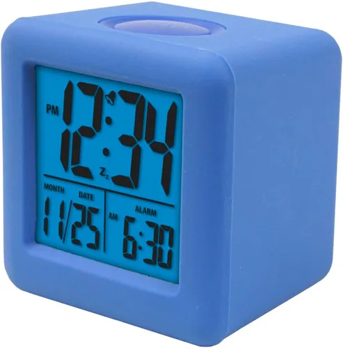 Vista 3 de Equity 70913 Reloj despertador digital de silicona azul con retroiluminación bajo demanda