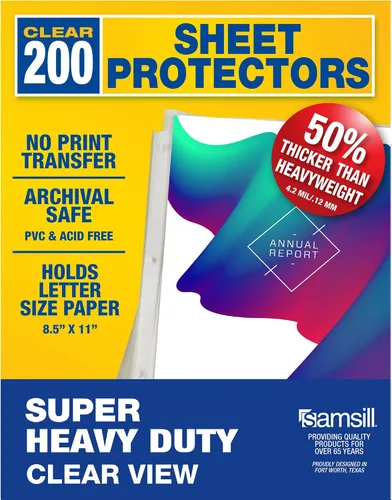 Vista 9 de Samsill Protectores de hojas ultra transparentes, paquete de 150 unidades, protectores de página de 8.5 x 11 pulgadas para carpeta de 3 anillas