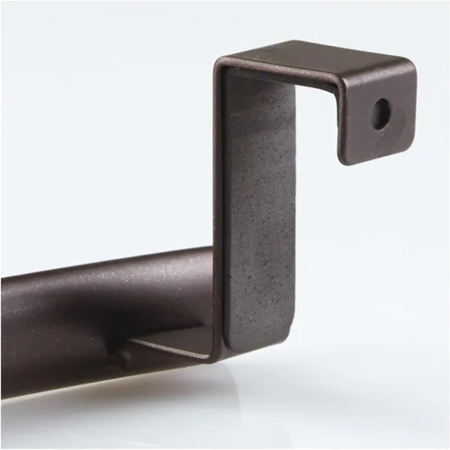 Vista 5 de mDesign - Barra de toallas curva de acero para colgar sobre la puerta, colgador para armario o armario, soporte de almacenamiento para cocina, baño