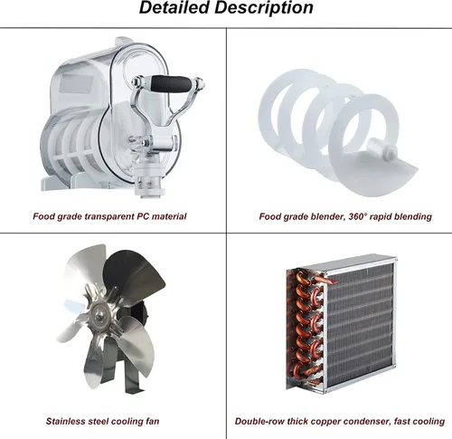 Vista 6 de Commercial and Home Slushy Machine,Commercial Slushy Machine Ice Cream Frozen Drink Maker,Juice Smoothie Margarita Frozen Drink Machine Ice Slush