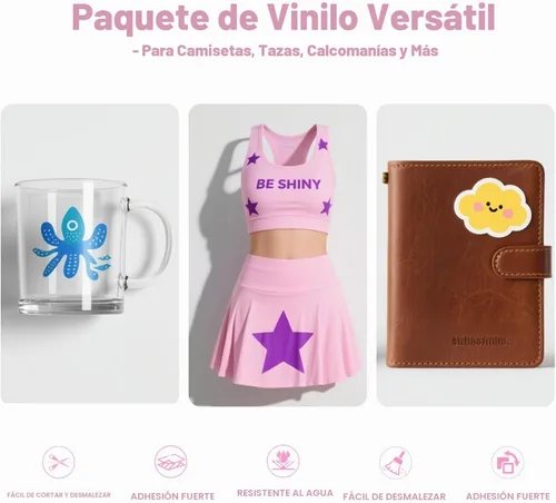 Vista 4 de Convend El paquete de accesorios y suministros todo en uno para el kit de inicio Xtra de 103 piezas con herramientas de deshierbar, vinilos HTV