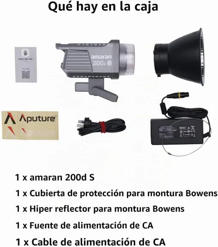 Vista 2 de Amaran 200dS - Luz de video LED, control de aplicación Bluetooth de luz
