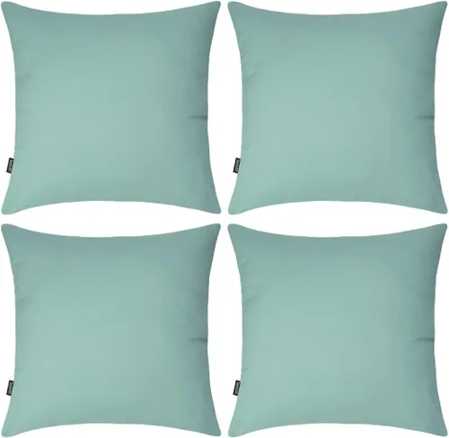 Vista 15 de Coddsmz Paquete de 4 fundas decorativas de 100% algodón para cojín cuadrado, funda de almohada de color liso para bricolaje, para sofá y dormitorio