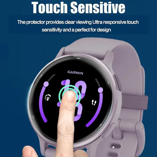 Vista 3 de Lamshaw Protector de pantalla compatible con Garmin vivoactive 5, [6 unidades] Película transparente de TPU de cobertura completa compatible