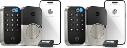 Vista 10 de Yale Assure Lock 2 Touch Deadbolt, Cerradura de pestillo de níquel satinado para puerta de entrada inteligente con teclado táctil conectado Z-Wave