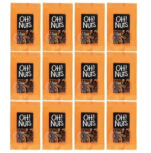 Vista 13 de Oh! Nuts Bocadillos individuales de nueces saladas tostadas de almendras para llevar, 12 prácticos bocadillos de nueces para la escuela, variedad
