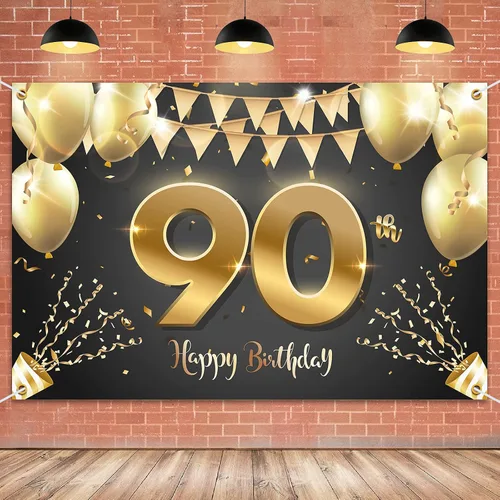 Vista 34 de HAMIGAR Fondo de pancarta de feliz cumpleaños número 10 de 6 x 4 pies, decoraciones de cumpleaños de 10 años, suministros de fiesta para niñas