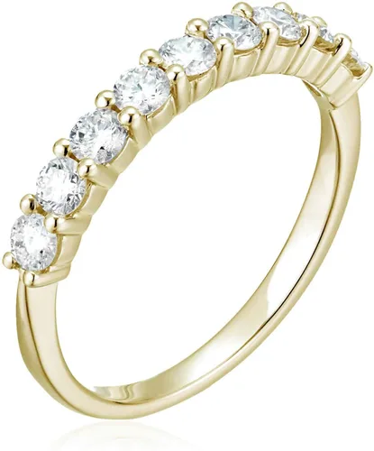 Vista 3 de Vir Jewels Anillo de compromiso de diamantes de 34 quilates (ctw) para mujer, anillo de compromiso redondo de diamantes de oro amarillo de 14