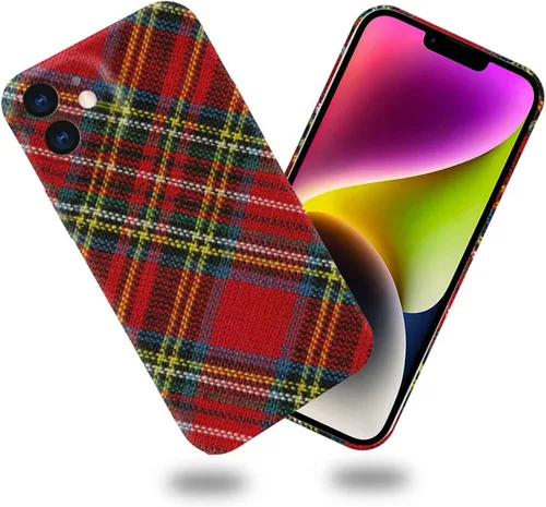 Vista 3 de DAIZAG Funda compatible con iPhone 11, 3D, suave, duradera, protección contra caídas, diseño de tartán de Navidad