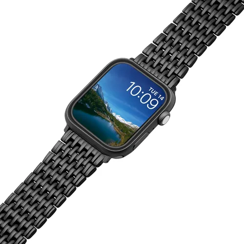 Vista 2 de Juntan Compatible con Apple Watch Band de 1.929 in 1.772 in 1.732 in 1.654 in 1.614 in 1.575 in 1.496 in, correas de reloj de acero inoxidable