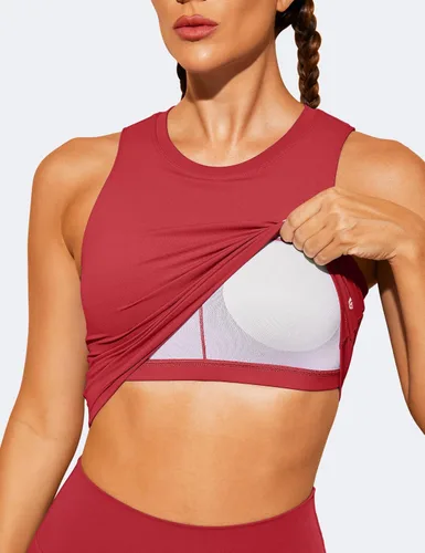 Vista 3 de Natural Feelings - Sujetadores deportivos sin mangas, con relleno extraíble, para mujer ombligueras para yoga, entrenamiento, correr