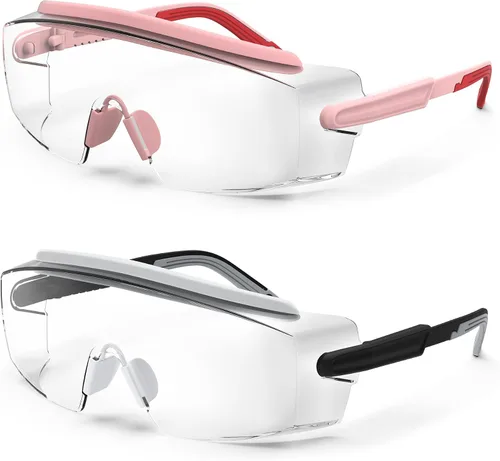 Vista 26 de Gafas de seguridad antivaho Gafas de seguridad sobre gafas protectoras con lentes antiarañazos ajustables