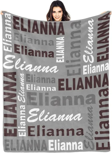 Vista 28 de Manta personalizada con nombre, manta personalizada con nombre, manta personalizada para adultos, niños y bebés, manta personalizada con monograma