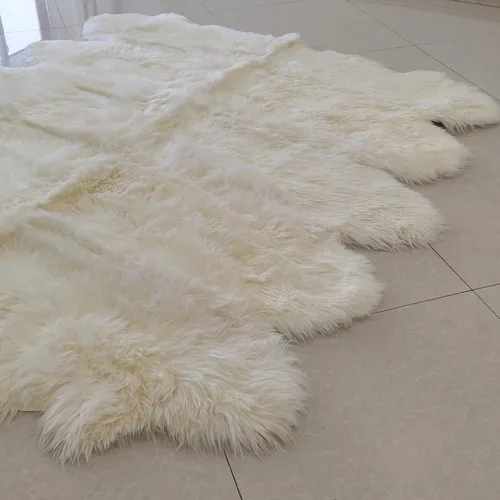 Vista 8 de Champlus Alfombra Genuina de Piel de Oveja Merino Australiana, 2.3x3.3 pies Alfombra de Piel con Pelo de Oveja, Alfombra de Área de Piel de Cordero
