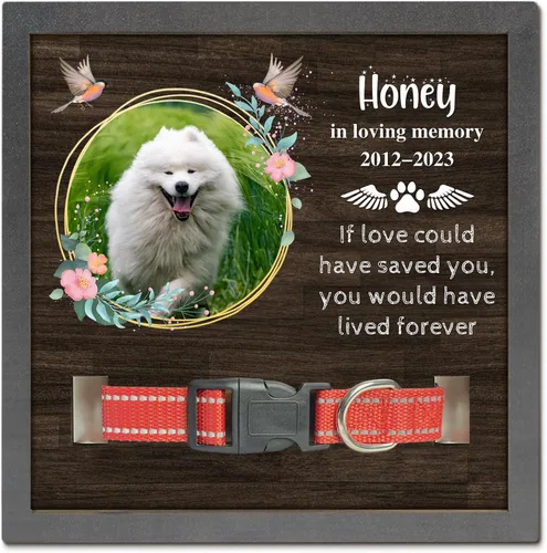 Vista 10 de Regalos conmemorativos para perros y gatos, marco de fotos conmemorativo de mascotas, regalos para amantes de las mascotas, letrero personalizado