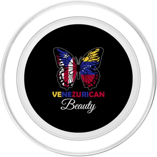 Vista 2 de Venezurican Beauty Butterfly Heritage Venezuela Puerto Rico PopSockets MagSafe PopGrip para iPhone