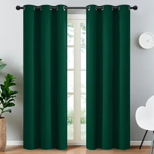 Vista 55 de Yakamok Cortinas opacas para dormitorio, aislamiento térmico, cortinas de oscurecimiento de habitación para sala de estar, juego de 2 paneles