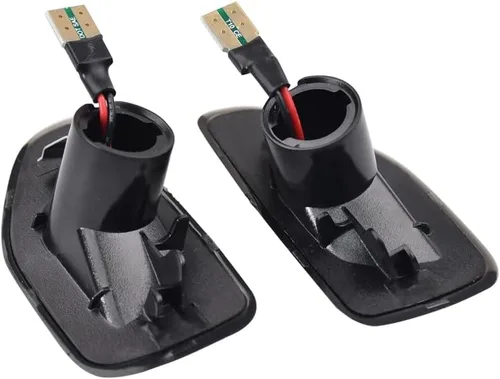 Vista 4 de Marcador lateral LED ámbar secuencial de señal de giro transparente de repuesto para Logan MCV II Sandero Stepway II 2012-2020 para Duster II Negro