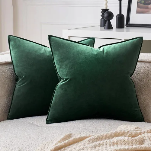 Vista 53 de MIULEE Paquete de 2 fundas de cojín decorativas de terciopelo suave, cuadradas, unicolor, para sofá, dormitorio, automóvil, 16 x 16 pulgadas