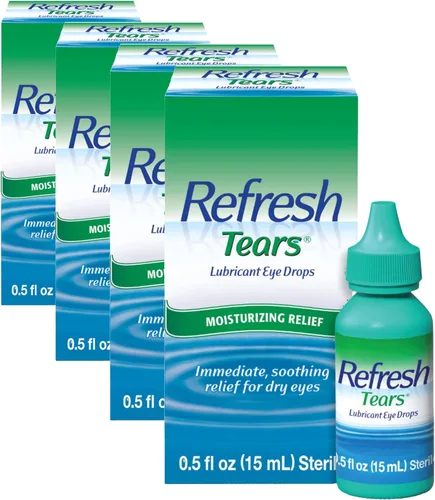Vista 10 de Gotas lubricantes oculares Refresh Tears para ojos secos, 0.5 fl oz estériles