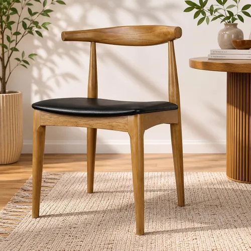 Vista 14 de 2xhome sillón de brazos estilo Eames, Madera Noble Natural