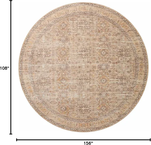 Vista 2 de Loloi Angela Rose Blake Collection BLA-06 Avena/Especias 9' x 13', Altura de Pelo 0.25", Flecos, Alfombra