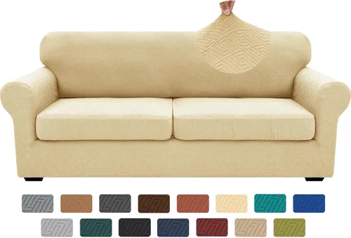 Vista 56 de XINEAGE Funda de diván para sofá en forma de L, fundas de sofá modular para mascotas, funda de asiento de sofá antideslizante lavable, fundas