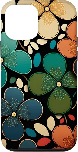 Vista 12 de iPhone 15 patrón floral Murakami colorido patrón caso