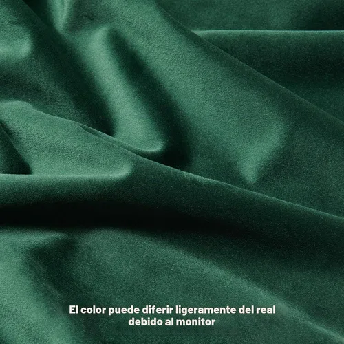 Vista 7 de DUHOME Moderno taburete otomano redondo de terciopelo verde oscuro