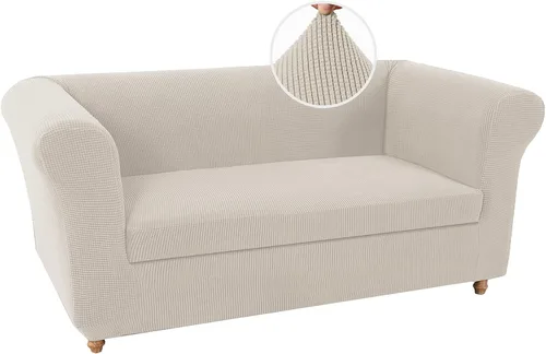 Vista 15 de UNBBRRL Funda de sofá Chesterfield de jacquard elástico, fundas de cojín gruesas para sofá, protector de muebles para sala de estar