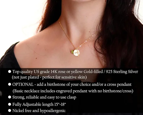 Vista 29 de Collar de hija relleno de oro de mamá o papá, collar clásico de perlas blancas con mensaje significativo, listo para regalar