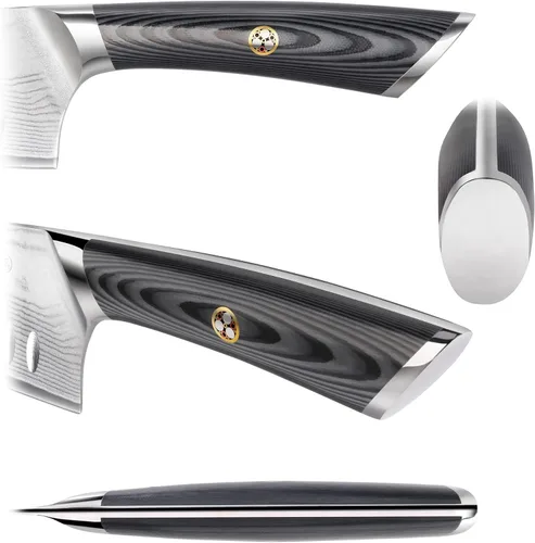 Vista 3 de Cangshan NAKA Series 503046 - Cuchillo de carnicero de 12 pulgadas con funda, acero forjado X-7