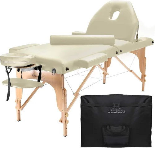 Vista 15 de Mesa de masaje portátil profesional con respaldo, varios colores disponibles, de Saloniture , Negro