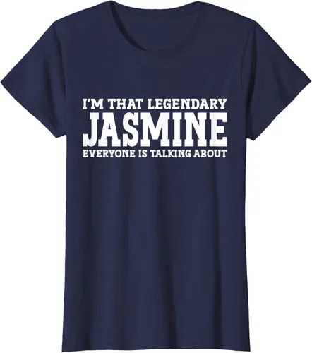 Vista 32 de Jasmine Personal Name - Camiseta divertida de jazmín para mujer y niña, Negro