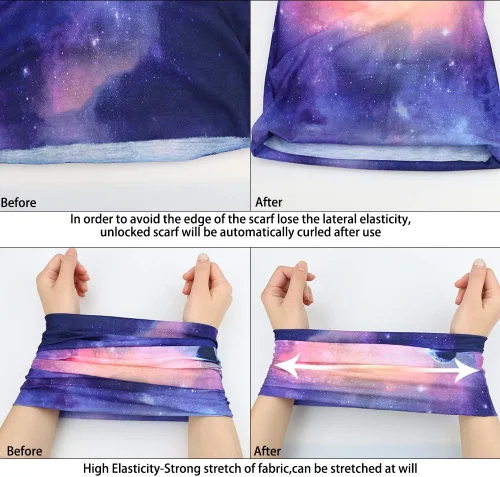 Vista 8 de GUIFIER Máscara facial bandanas para el cuello, bufanda mágica para el polvo, el sol, el viento