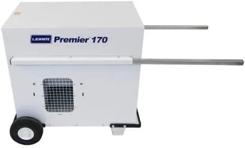 Vista 3 de LB White TS170 Premier 170 2.0 Calentador ductable de GLP, calentador de tienda de campaña duradero y portátil, calentador de espacio ductable