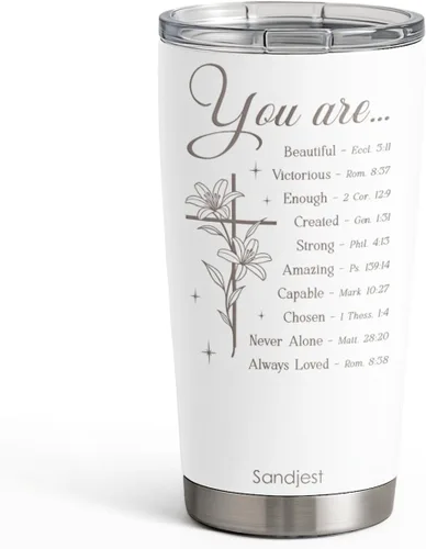 Vista 23 de SANDJEST A Veces Olvidas Que Eres Increíble Así Que Este Es Tu Recordatorio - Set de regalo de vaso – Regalos inspiradores de cumpleaños, Navidad