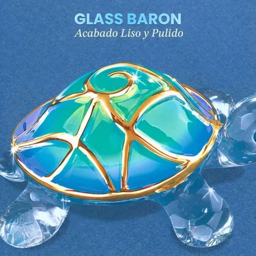 Vista 5 de Glass Baron Figura de cristal Tiffany la tortuga