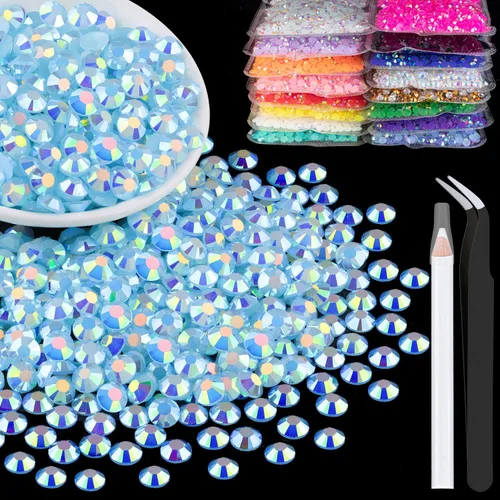 Vista 34 de 5000 piezas de 2mm de strass de resina a granel, strass de gel negros con parte posterior plana y redonda para embellecer sin termoadhesión, gemas