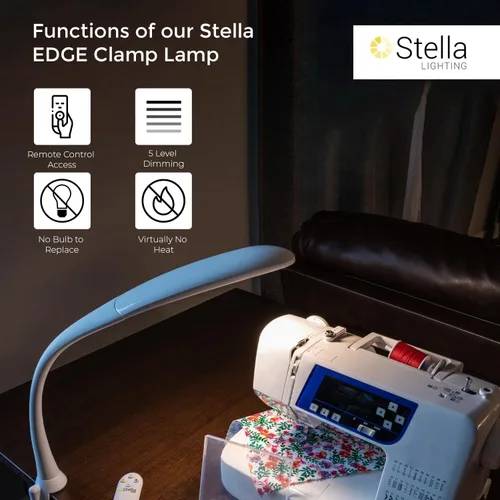 Vista 3 de Stella iluminación Stella Edge Clamp Luz, Color blanco
