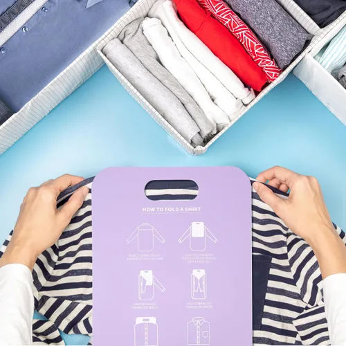 Vista 9 de Tabla plegable para camisas, carpetas de lavandería, tablas plegables para adultos y niños