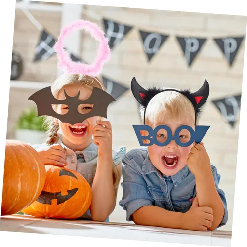 Vista 4 de NOLITOY 18 Pcs Halloween Headband Ox Horn Buckle Devil Horns Headband Horn Cosplay Headband Devil Headband Kids Hair Accessories Angel Headdress