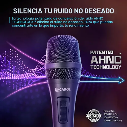 Vista 4 de CAROL AC-910S XLR Micrófono vocal con cable, cardioide dinámico